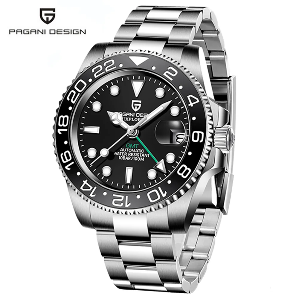 PAGANI DESIGN GMT Tourbillon Automatic Men Watches Top Luxury Steel Oyster  Strap Watch Vintage Dive Mechanical Relogio Masculino|Mechanical Watches| -  AliExpress