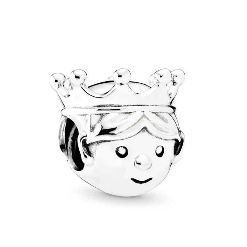 2Pcs/lot Little Prince Boy Princess Girl Charms Beads fit Pandora Bracelet Necklace for Women Jewelry DIY Jewelry Accessories - Цвет: A02