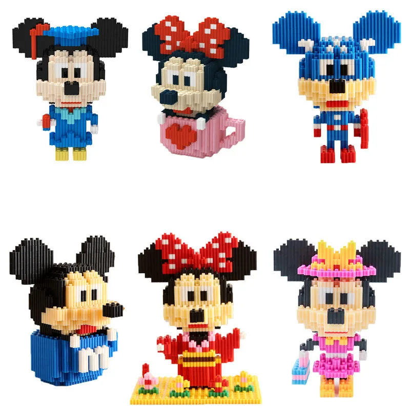 

Small particles splicing building blocks to assemble Mickey Mouse children's educational toys creative children's gifts DIY toys