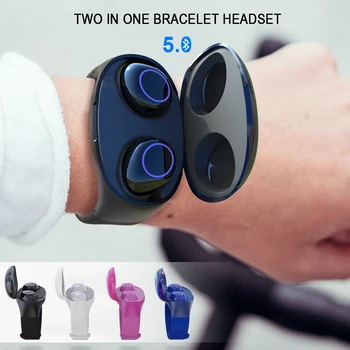 

2-in-1 Smart Watch With Earphone Wristband Sport Bluetooth Wireless 5.0 Earphones Stereo Sound Bilateral