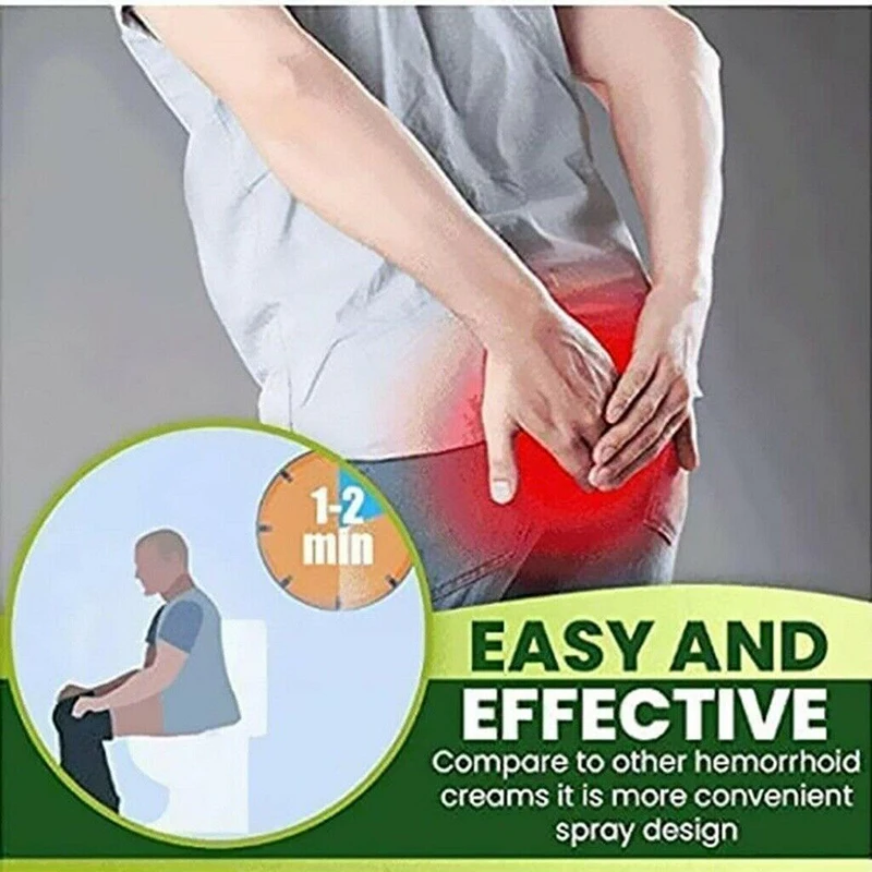 30ml Natural Herbal Hemorrhoids Spray Powerful Hemorrhoids Treatment Agent Relieve Anal Pain Spray