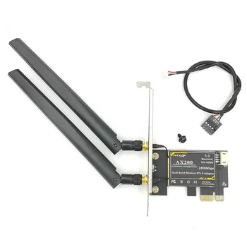 

WIFi6 Network Bluetooth5.0 Card 2.4G/5G 2400Mbps Desktop PCI-E Wireless