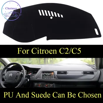 

Customize For Citroen C2/C5 2010-2017 Dashboard Console Cover PU Leather Suede Protector Sunshield Pad