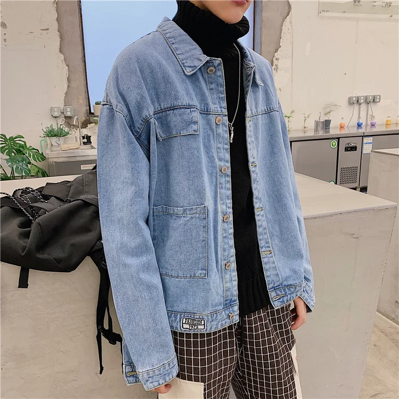 

Winter Aberdeen-Style Teenager Cowboy Jacket Casual Coat Male STUDENT'S Loose-Fit INS Popular Brand Workwear Tops