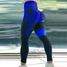 Сексуальные женские леггинсы с высокой талией белые синие полосатые длинные штаны с принтом спортивная форма плюс вверх Леггинсы эластичные высокие качественные леггинсы