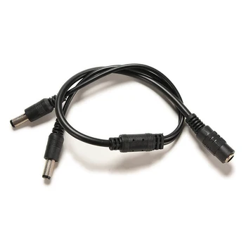 

DC 12V Power Supply Plug Connector Cable Y Splitter 5.5x2.1mm Adapter Cord For CCTV Security Camera LED Strip 1 Female to 2 Male