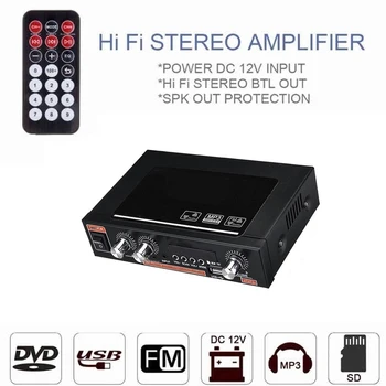 

Universal Bluetooth Car Stereo Amplifier Radio Player AUX-in 2 Channel Wireless Audio Amplifier EU Plug