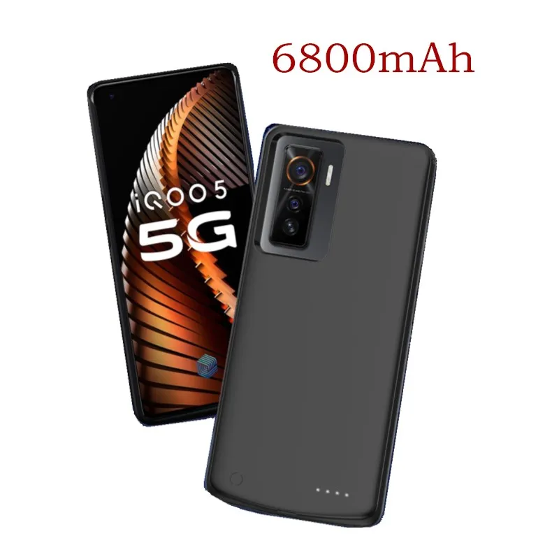 

6800mAh Extended Phone Battery Power Case For VIVO IQOO 5 5G Battery Charger Cover For VIVO IQOO 5 Pro 5G Power case