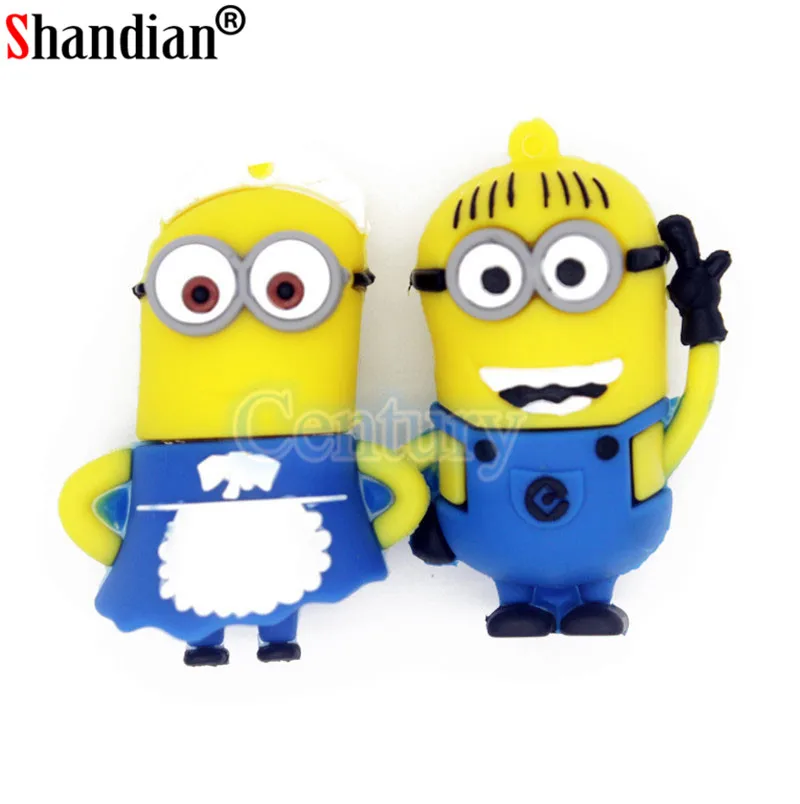SHANDIAN горячая распродажа стильные usb флеш накопители minons Гадкий я 2 4 ГБ ~ 64 милые