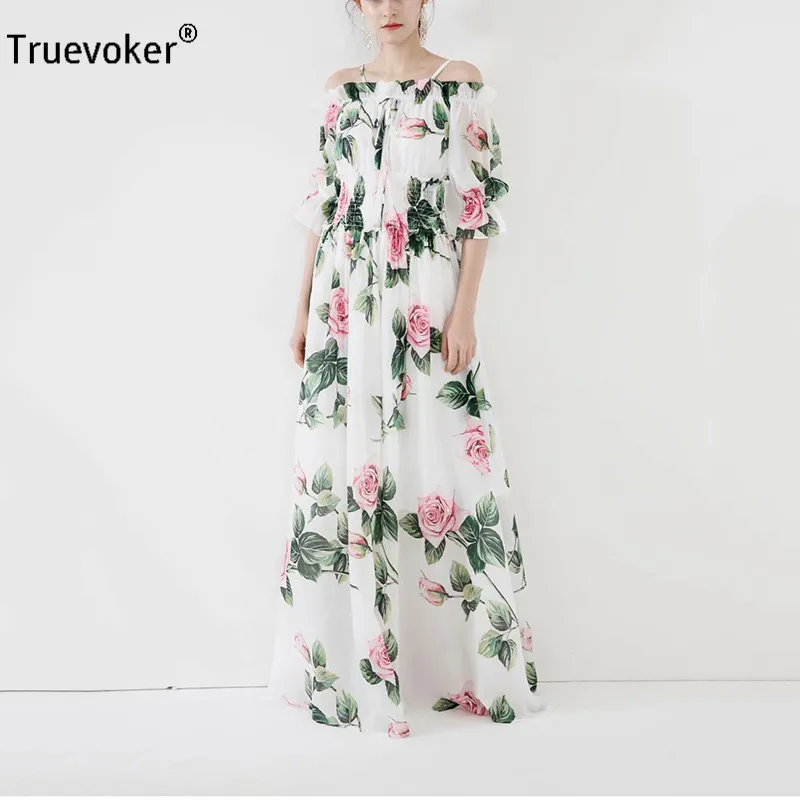 Женские модельные курортные платья Truevoker белое Элегантное Длинное Платье макси с