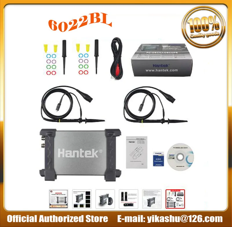 Hantek 6022BL USB осциллографы 2 канала 20 МГц Портативный, Автомобильный анализатор Osciloscopio 6022BL портативный диагностический инструмент - Цвет: 6022BL