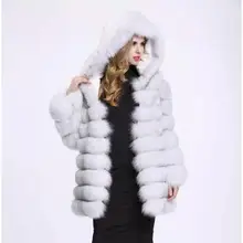 Aliexpress - Natural Fox Detachable Deformation Ladies Hooded Real Fox Fur Pocket Long Jacket Vest Fashion Thicken Warm Jacket