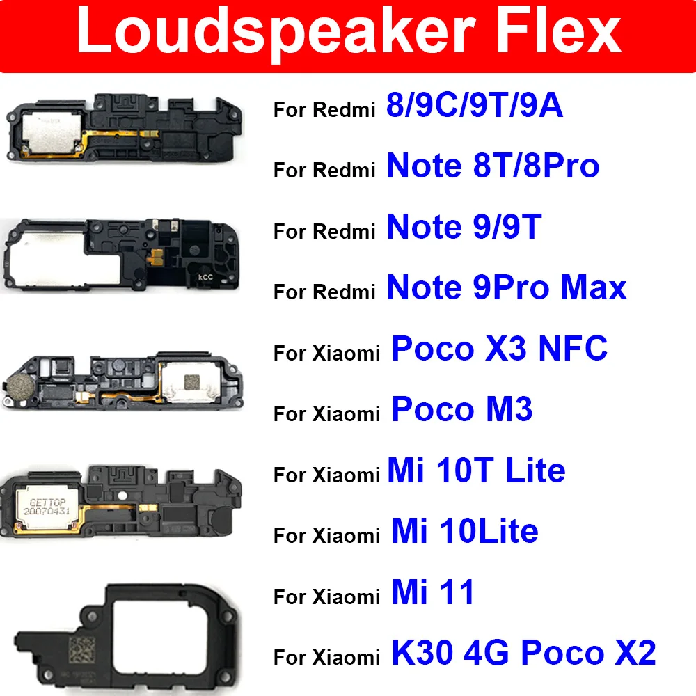 Loud Speaker Ringer For Xiaomi Redmi Note 8 9tpromax 8t9a 9c 9t K30 4g Poco X2 X3 Nfc M3 Mi 11 Mi 10t Lite Ringer Buzzer Mobile Phone Flex Cables Aliexpress