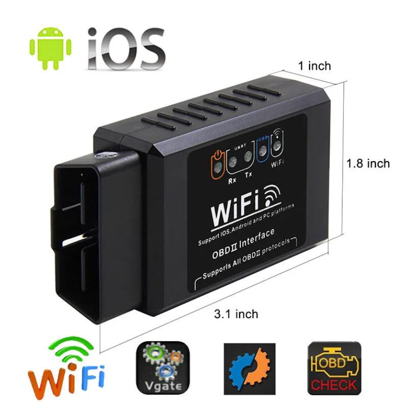 НОВЫЙ ELM 327 и Супер Мини ELM327 WIFI сканер V1.5 OBD2 интерфейс с PIC18F25K80 диагностический для