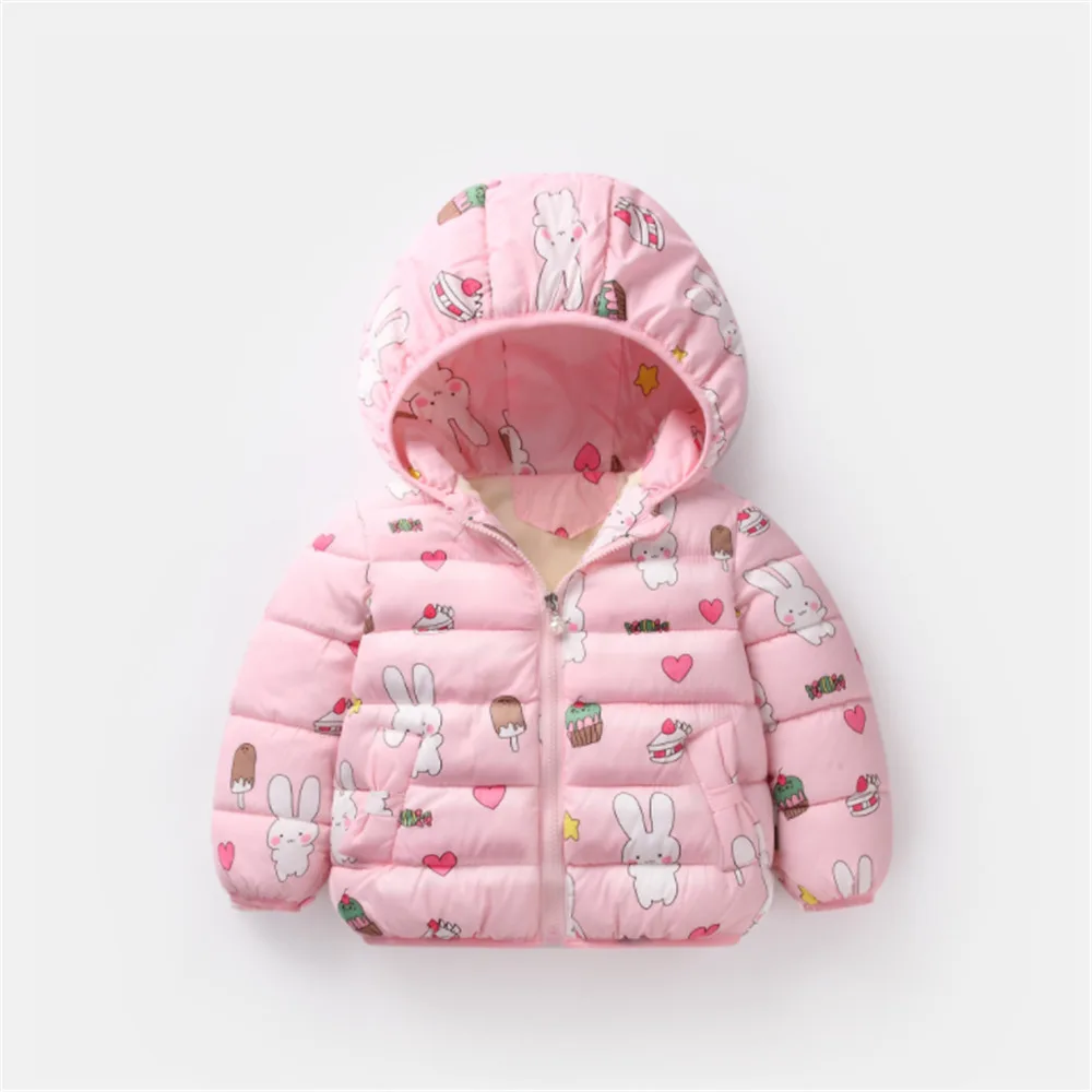 LILIGIRL/хлопковая куртка с капюшоном для маленьких девочек; Одежда для мальчиков; пальто с рисунком для детей; зимняя одежда; детские куртки на молнии; верхняя одежда