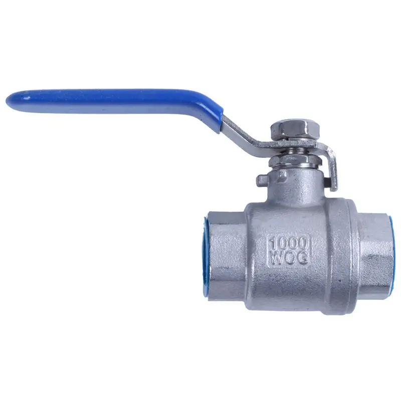 

Hot Sale 1/2 inch NPT Female 304 Stainless Steel Full Port Ball Valve Vinyl Handle WOG1000