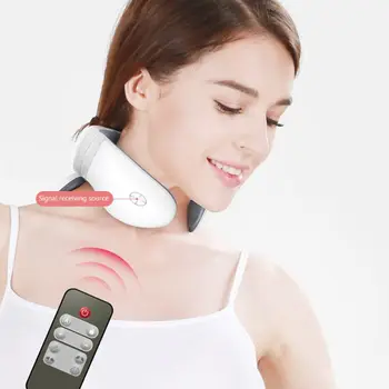 

Smart 4D Magnetic Pulse Heated Electric Neck Massager Heating Pain Relief Cervical Massage with Remote Control For Neck Traction