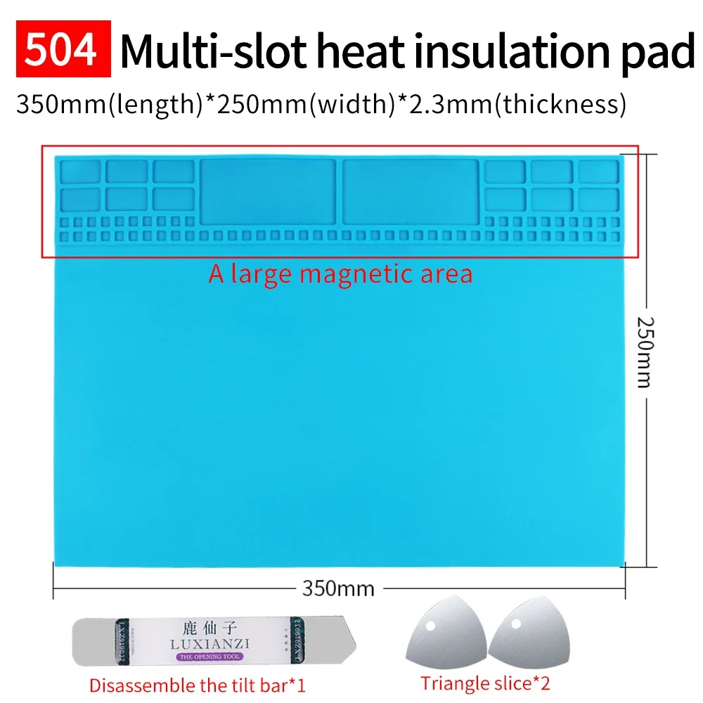 Tapis De Soudage Silicone Goobay 45x30cm - Résistant à 450°C - Avec Règle Et Zones Magnétiques - Idéal Réparation électronique