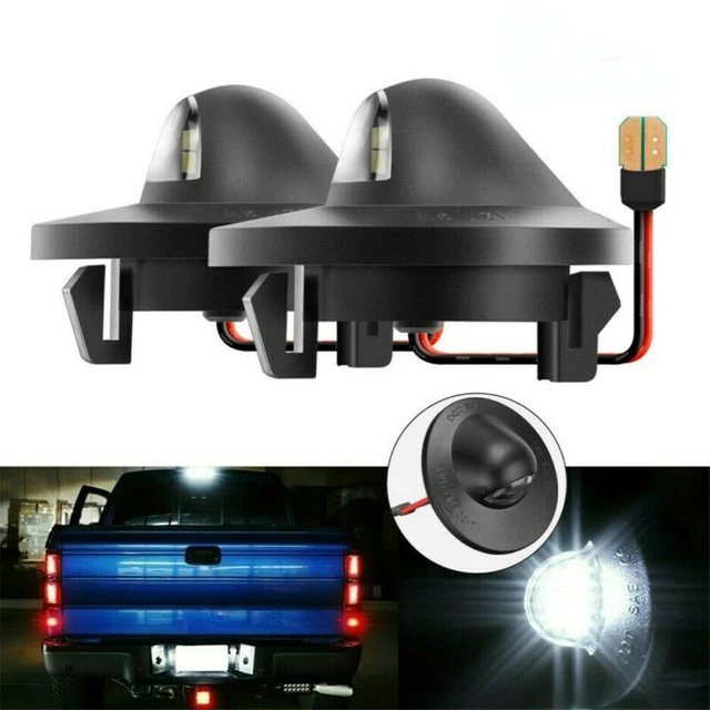 2PCS Set LED License Plate Light Replacement For Ford F150 F250 F350  1990-2014 IP65 Waterproof