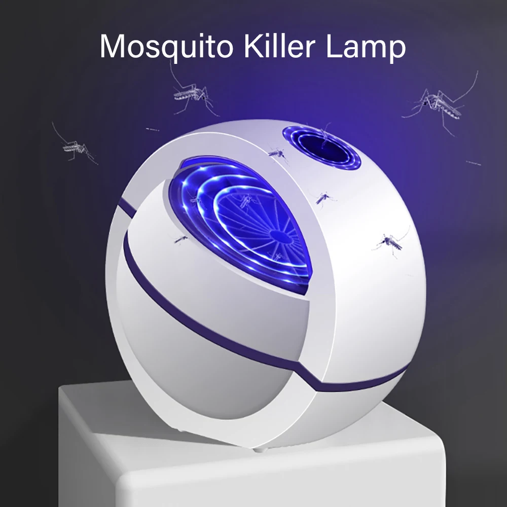 

2020 USB Power Electric Mosquito Killer Lamp Electric No Noise 360° Insect Killer Bug Zapper Anti Moustique Trap Light For Home
