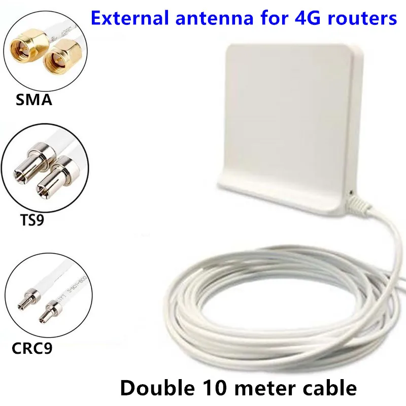 Внешняя антенна JX 3G 4G LTE для Huawei B315 B593 E8372 E3372 E5573 ZTE роутеры USB-модем SMA/TS9/CRC9 |