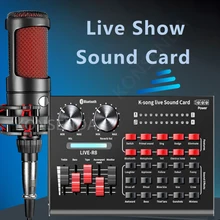 bm 800 Microphone studio R8 Sound Card Kits bm800 Condenser Microphone for PC Computer Phone Karaoke Singing Gaming Mic Stand