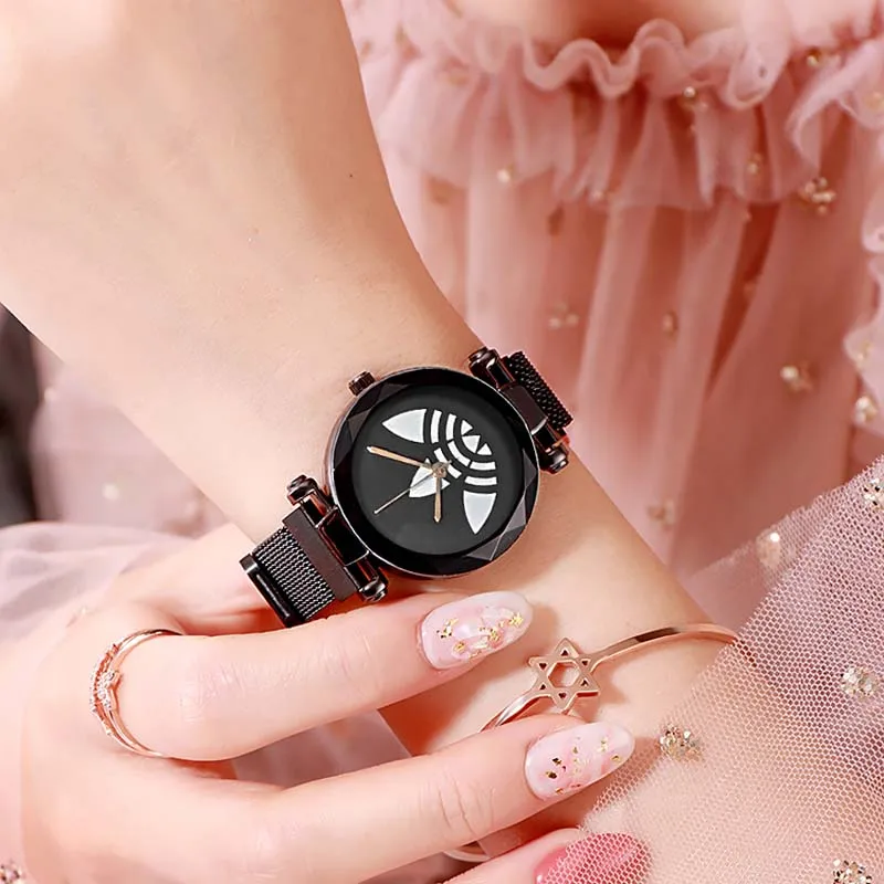 AD Брендовые женские часы, женские часы звездного неба с магнитным ремешком, женские наручные часы, relogio feminino reloj mujer, кварцевые часы