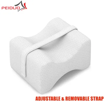 

PEIDUO Memory Foam Knee Pillow with Adjustable and Removable Strap Leg Pillow for Sleeping Pregnancy Legs Cushion Body Pillows