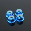 4pcs CNC Aluminum Flange Nylon Lock Nut M4 Multicolor 1/10 1/8 1/14 RC Car Truck Crawler Drift TRX4 SCX10 SCANIA Universal Part ► Photo 2/6