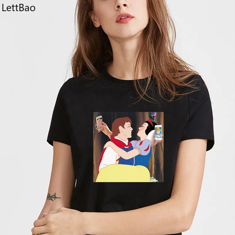 

Trendy Tshirt Snow White Dark Story Personality Black Harajuku Street Style Ulzzang Kawaii Nice T Shirt Women Vintage Ropa Mujer