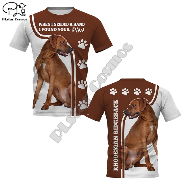 Mens women Rhodesian Ridgeback 3d t shirt Summer Dogs Print  tshirts tees casual short sleeve tops quick dry harajuku tee