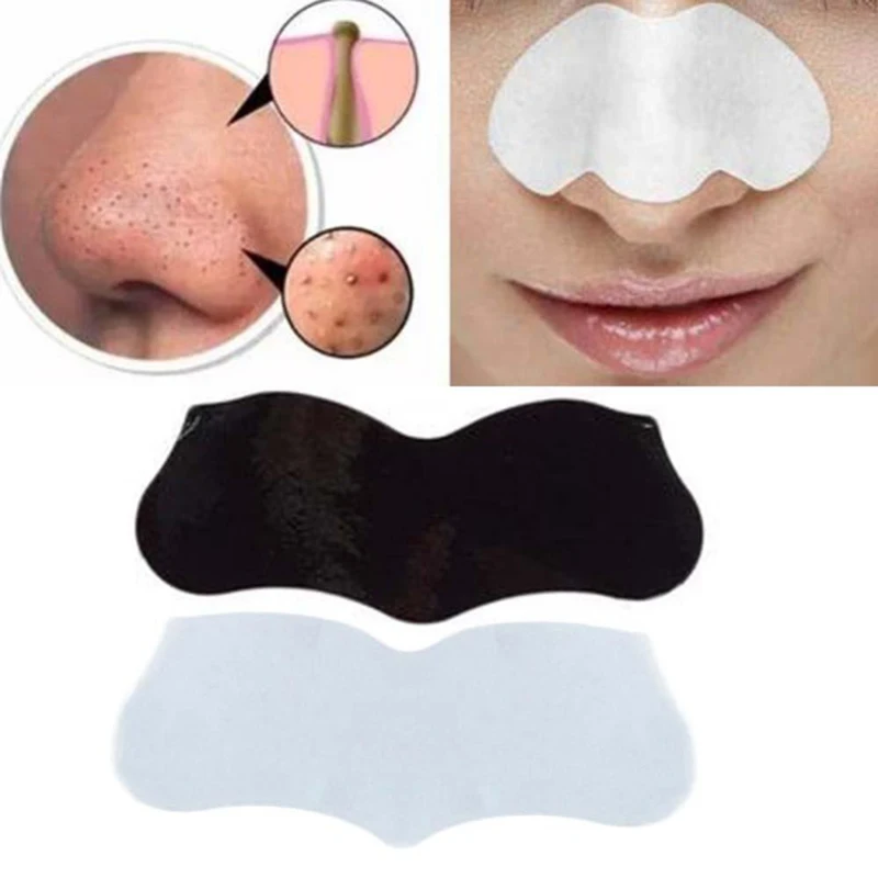 10PCS Face Mask Blackhead Remover Nose Strips Pore Deep Cleasing Nose Sticker Nose Mask Charcoal Pore Strip Black Mask Stickers