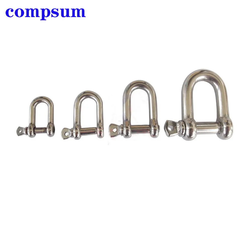 T316 Stainless Steel Screw Pin D Shackle wire rope lock chain connecting buckle stainless steel wire rope,stainless steel cable rope,stainless steel carabiner