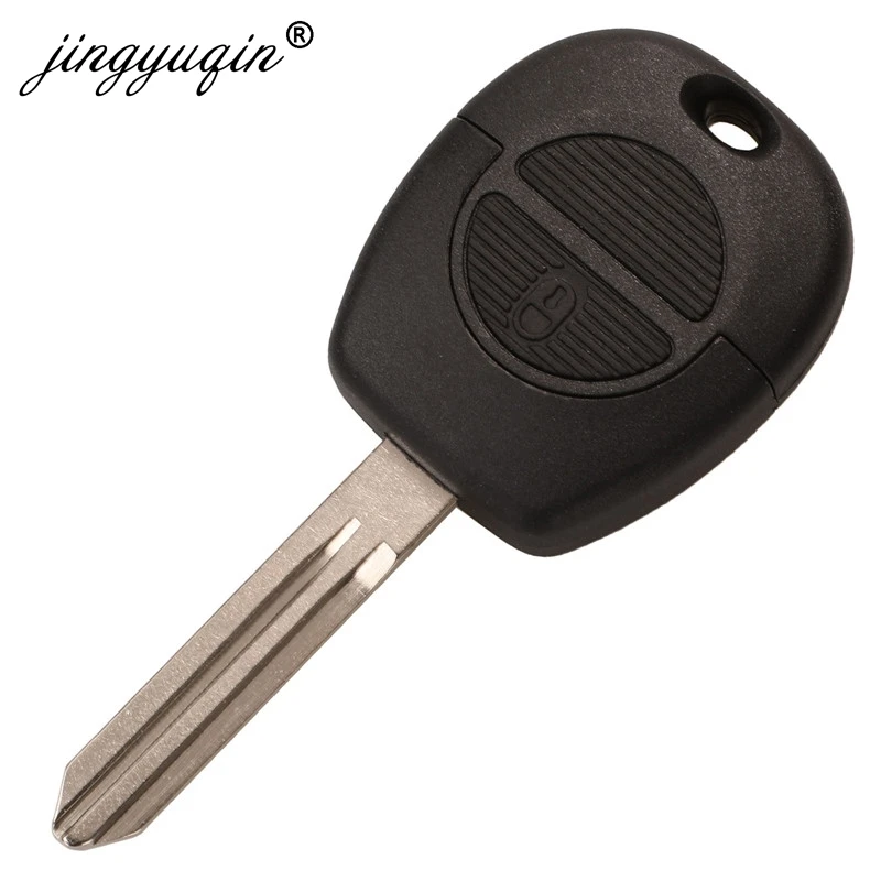 JINGYUQIN 10PCS 2 BUTTONS REMOTE FOB KEY SHELL FOR NISSAN MICRA ALMERA PRIMERA X-TRAIL UNCUT BLADE CAR KEY CASE COVER
