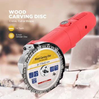 

4.5 Inch Wood Chain Grinder Disc Chain Saws Disc Woodworking Chain Plate Tool Multifunctional Wood Carving Angle Turntable