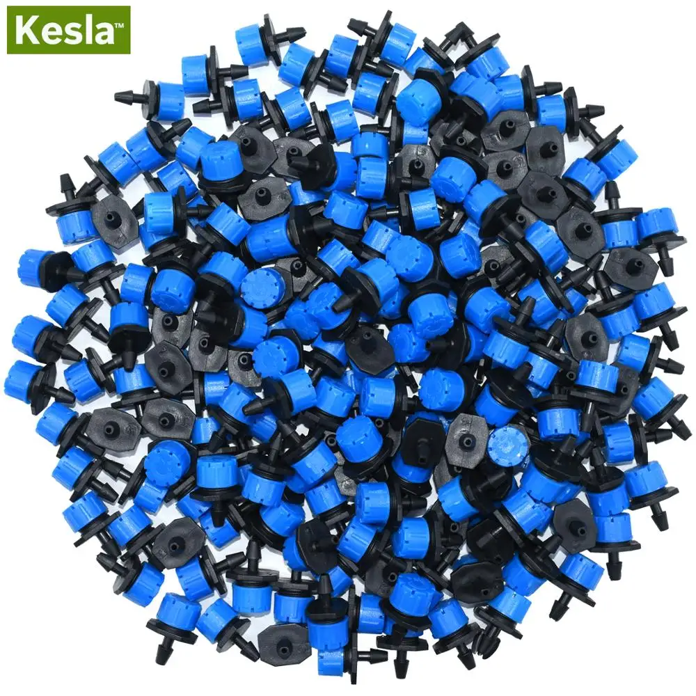 

KESLA 30-1000X Blue Adjustable 1/4'' Irrigation Misting Dripper Sprinkler Micro Flow Drip Garden Watering Flower Lawn Greenhouse