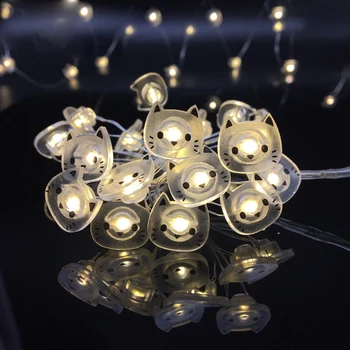 

LED String Light Cartoon Cat Copper Wire LED Fairy Light Battery Operated Outdoor Wedding Party decoration