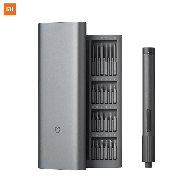 Xiaomi Mijia eléctrico Kit de destornilladores de precisión 2 de Control de par 400 tornillo 1 tipo-C recargable de aluminio magnético caso