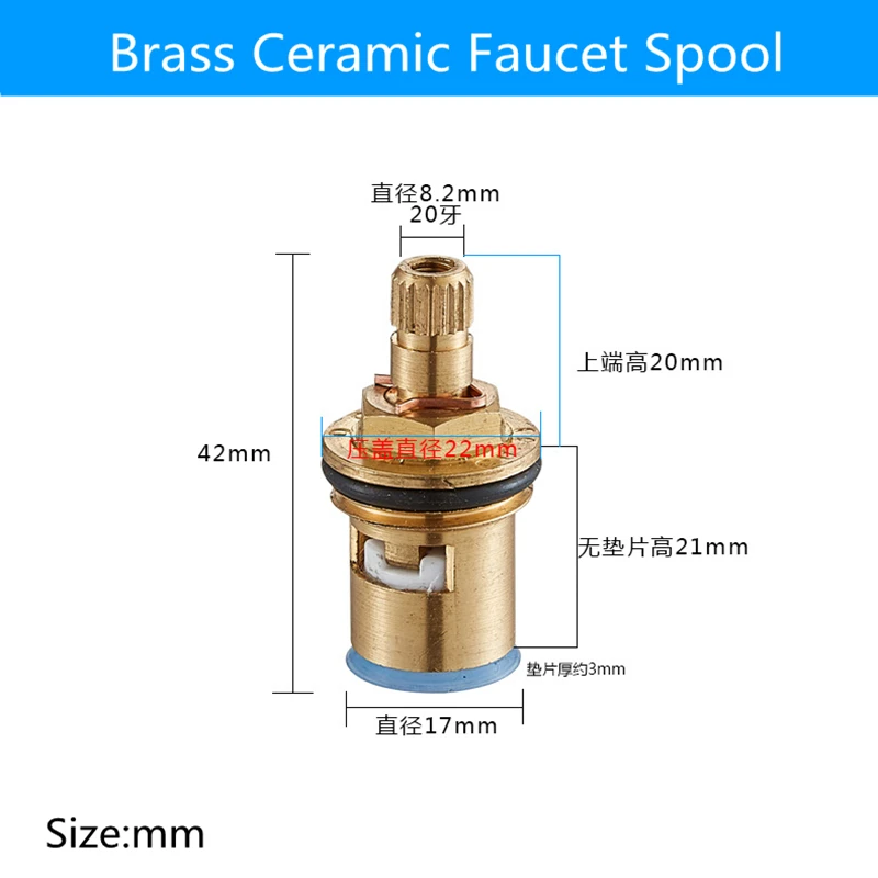 Faucets Cartridge Spool Valve Brass 2 Pcs Standard 1/2 Ceramic Faucet Lnner Disc Valve Quarter Turn Cartridges Ceramic Accessory
