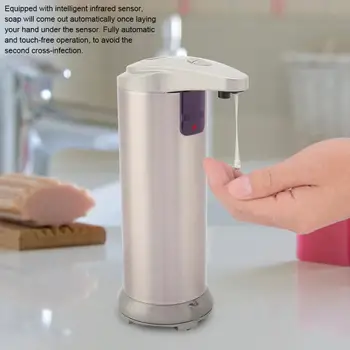 

Stainless Steel Soap Liquid Sanitizer Touchless Dispenser Bathroom Hand Washing soap bottle Automatic Liquid Soap Dispenser