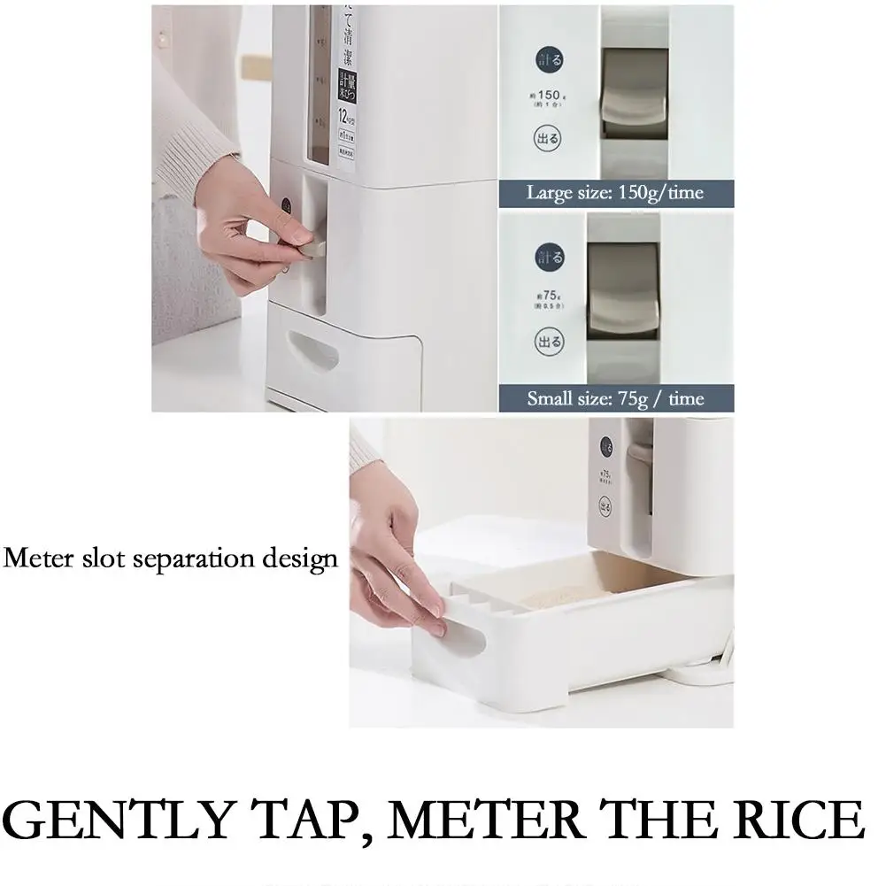 6 кг/12 кг высокое качество замер риса коробка для хранения цилиндр метр баррель влагостойкие насекомых герметичный риса барьер 20е