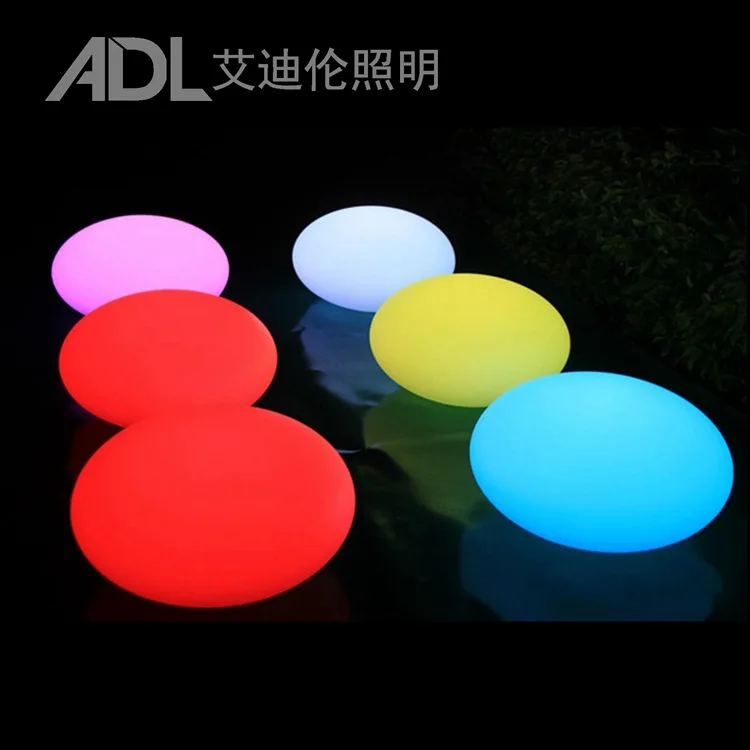 

Eddie Lun LED Luminescent Ball Colorful Remote Control Charging Color Changing Shallow Spherical Lamp Creative Toy Flat Ball H 1