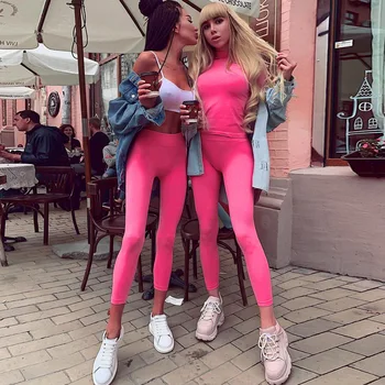 

Fitness Female Leggings Polyester Ankle-Length Breathable Pants Leggins Modern Women Standard Fold Stretch Push Up Legging