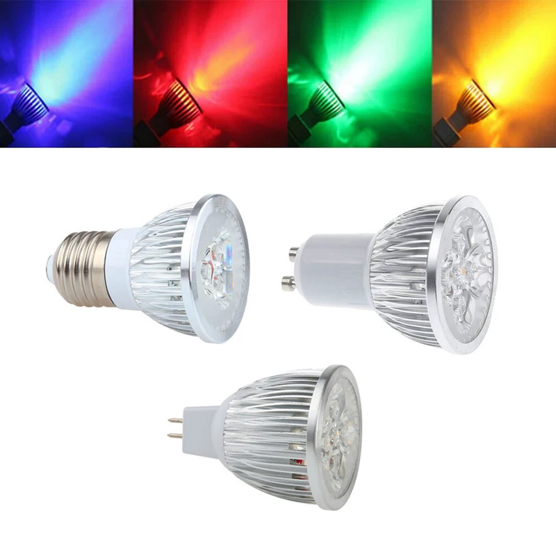 new E27 GU10 MR16 High Power 3W LED Lamp Spotlight Warm/Cool White/Red/Blue 