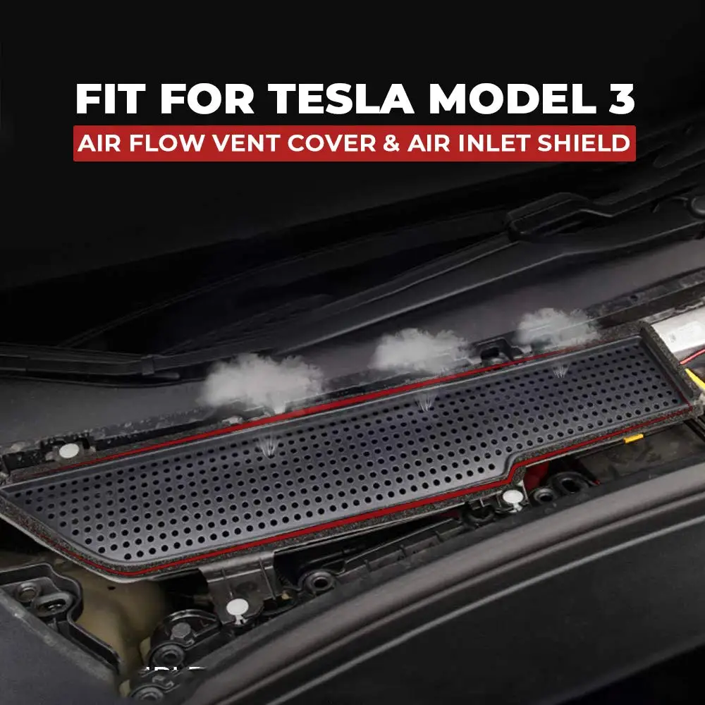 

Car Air Flow Vent Cover Trim For Tesla Model 3 2017-2019 Air Inlet Protection Cover Shield Accessories ABS Black Replacement Car
