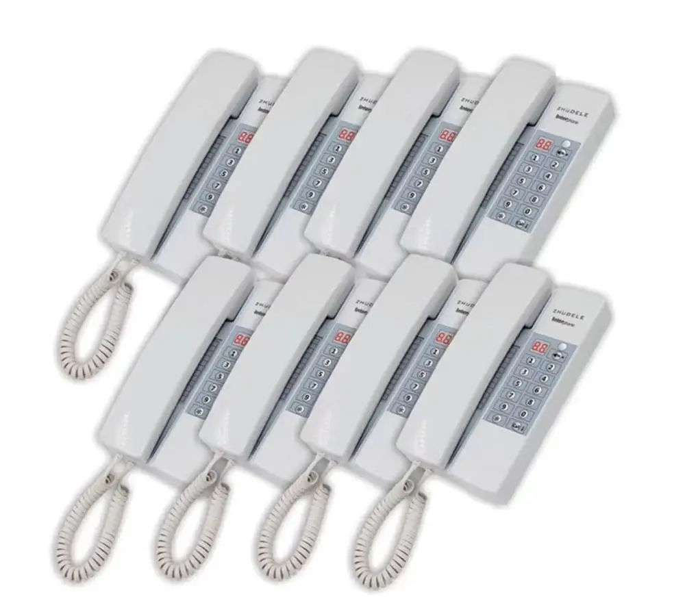 

ZHUDELE New Arrival Home Indoor Interphone Broadcast/Group call,unlock (optional) Multi-function audio intercom system 8-way