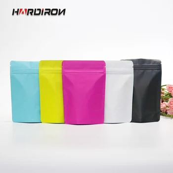 

HARDIRON Color Frosted Aluminum Foil Zipper Bag Thickened Stand-up Snack Tea Self-sealing Packaging Sack Ziplock Bag