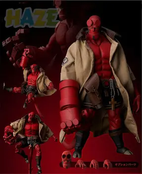 

1/12 Hellboy 18cm Action Figure Model Toy Action Figure No Box Collection Cloth down Version