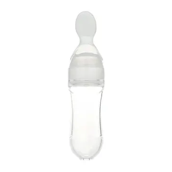 

Baby Rice Paste Bottle Baby Silicone Milk Bottle Feeding Spoon For Baby Silicone Squeeze Rice Paste Bottle