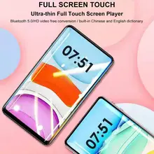 C-98 полный сенсорный экран-Экран MP4 плеер 3-дюймовая пленка ультра-тонкий мини MP4 видеоплеер Портативный Bluetooth 5,0 стерео Mp4 музыки во время спорта Динамик